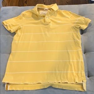 Abercrombie & Fitch Yellow Stripe Muscle Polo L